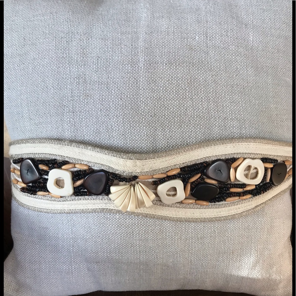 Laise Adzer BELT R.J.Graziano Beaded Leather Be…